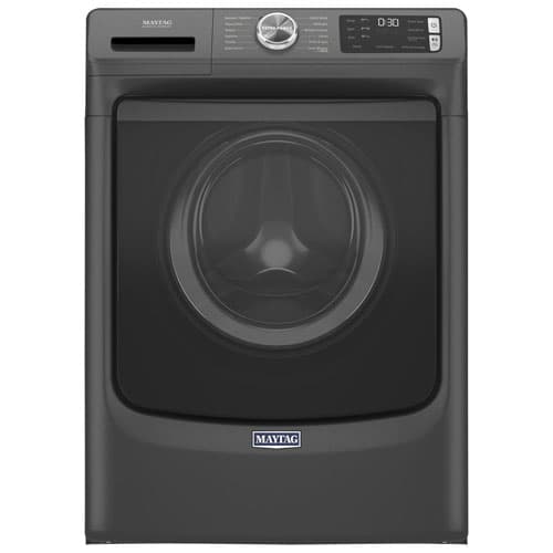 Maytag 5.5 Cu. Ft. (IEC) Front Load Washer with Fresh Hold, Steam, 30-Minute Quick Wash, and Sanitize Cycle - Energy Star (MHW6630MBK) - Black