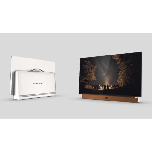 Skyworth Companion Portable 24" Full HD HDR10 LED Dolby Audio 3-Hour Battery Built-In Chromecast Google TV Smart TV (24P100) - 2024