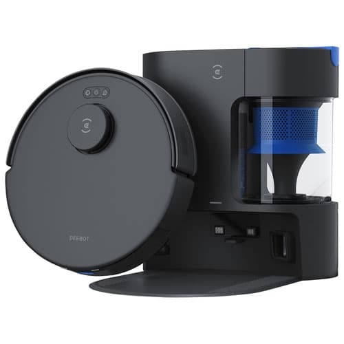 Ecovacs N20 Pro Plus Robot Vacuum & Mop for Multi-Surface with Cyclone Auto-Emptying Dock, LiDAR, 8000Pa - Black