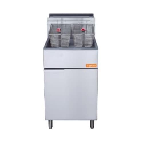 BRIKA BFR-70-NAT Commercial Natural Gas Deep Fryer 70 lbs Oil Capacity 150 000 BTU