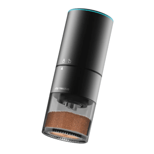Joy Resolve Groove Compact Grinder Portable Coffee Bean Electric Conical Burr Grinder 45 Adjustment Settings (JR-PORT-GRIND-BLK) - Black