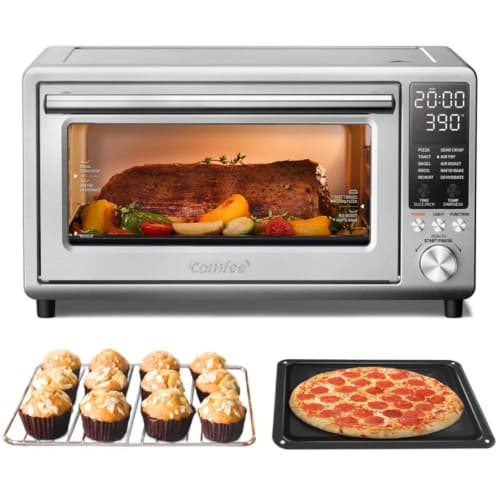 Refurbished Excellent-Comfee' CFO SA231 Toaster Oven & Air Fryer with Ultra-Rapid Heat Technology, 1750W Stainless Steel