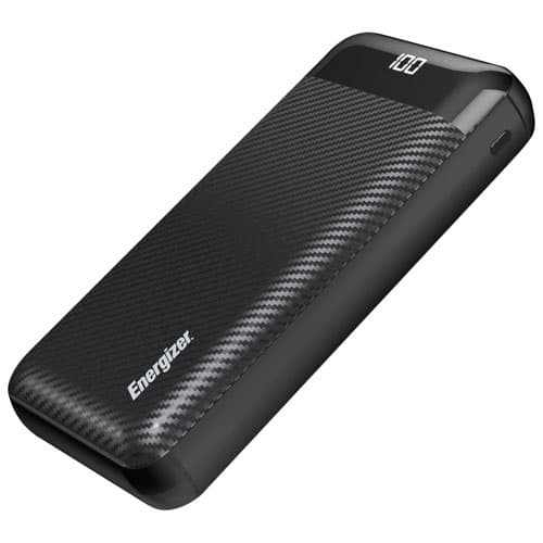 Refurbished (Good) Energizer 20000 mAh 15W USB-C Power Bank - Black