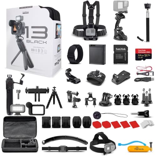 GoPro HERO13 Creator Edition Action Camera with 64GB and 50 Piece Accessory Kit