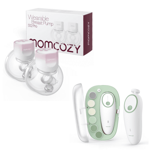 Momcozy Wearable Breast Pump S12 Pro & Momcozy Baby Nail Trimmer, Electric, Rechargeable,Baby Shower Gift