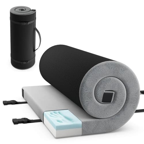 Goplus Memory Foam Camping Mattress with Anti-slip Bottom Travel Bag for Outdoor Sleeping