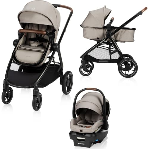 Maxi Cosi Zelia Luxe 5-in-1 Modular Travel System - New Hope Tan