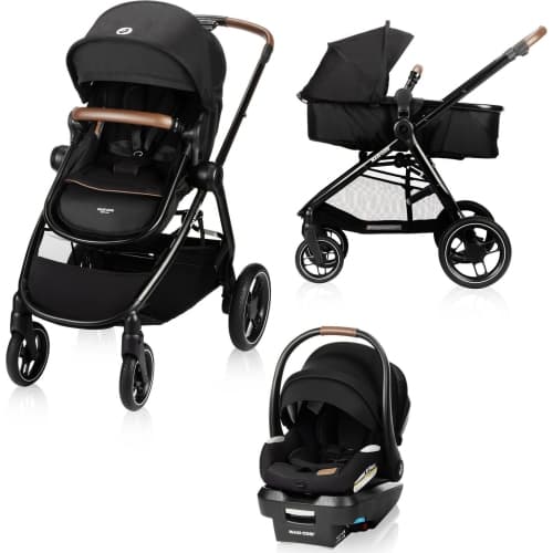 Maxi Cosi Zelia Luxe 5-in-1 Modular Travel System - Basalt Black
