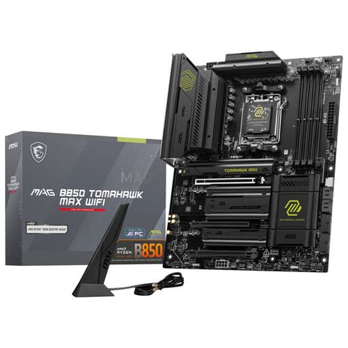 MSI MAG B850 Tomahawk Max Wi-Fi 7 ATX AM5 Motherboard for AMD Ryzen 9000/8000/7000 Series CPUs