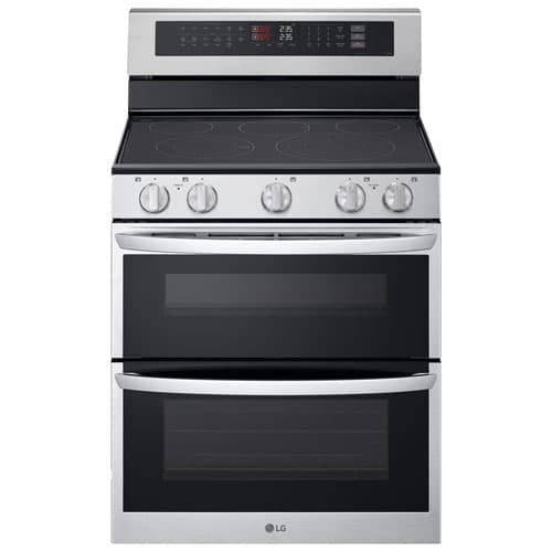 LG 30" 7.3 Cu. Ft. Probake Convection Double Oven Freestanding Electric Range with Air Sous-Vide (LDEL7324SE) - Stainless Steel