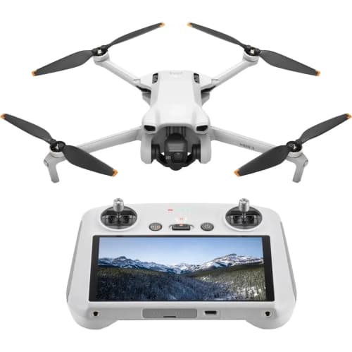 Refurbished (Excellent) - DJI - Mini 3 Drone and Remote Control with Built-in Screen (DJI RC) - Gray
