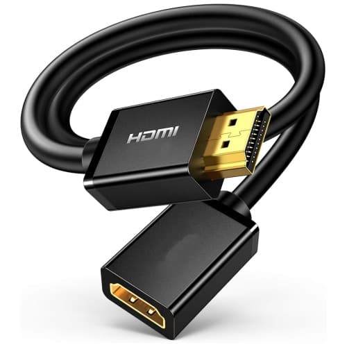 HDMI Extension Cable 3FT, HDMI Male to Female HDMI Cord Supports 4K 60Hz 3D HDR for Oculus Rift, PS4 PS3, TV Stick, Switch Lite, Blu Ray Player, 3D TV, Roku, Xbox 360, HDTV etc.