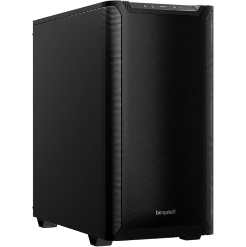 be quiet! Pure Base 501 PC Case, 2 Pre-Installed Pure Wings 3 140 mm PWM Fans, High Static Pressure, Spacious Design, Compact Dimensions