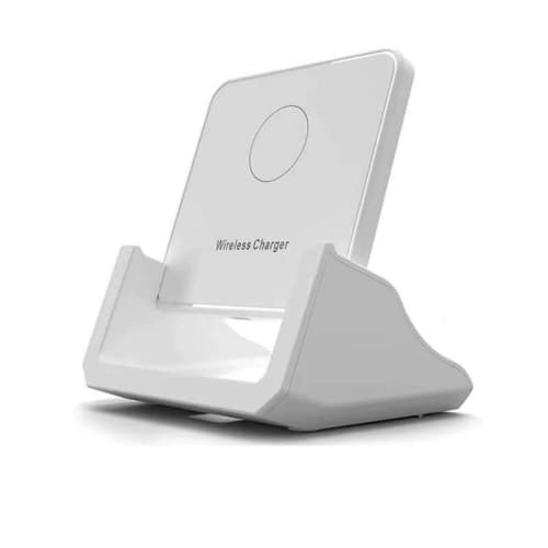30W Wireless Charger Pad Stand Desktop Ultra-thin Mobile Phone Fast Charging Dock Station For iPhone 15 14 13 12 Samsung Xiaomi(Simple White)