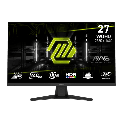 MSI 27" 2560 x 1440 (QHD) 240Hz 0.5ms (GTG) Rapid IPS Gaming Monitor Tilt adjustable (MAG 274QF X24)