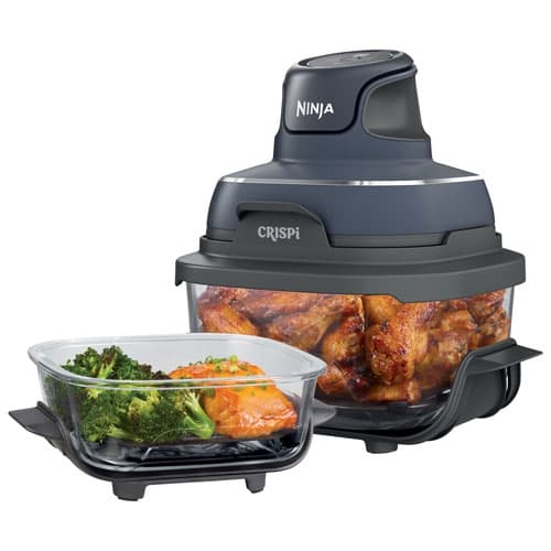 Refurbished (Good) Ninja Crispi 4-in-1 Portable Glass Air Fryer Cooking System FN101CGY