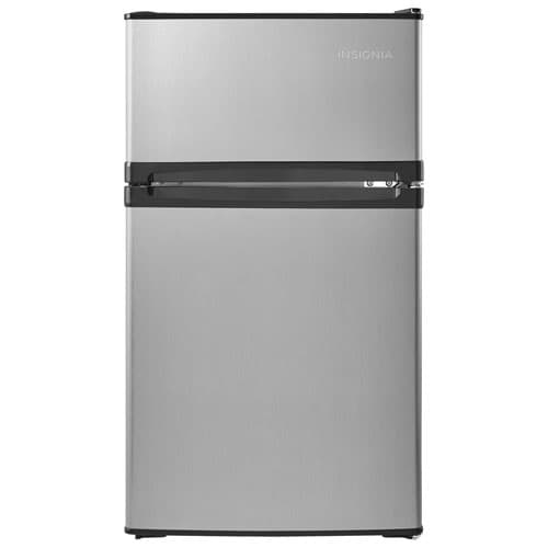 Insignia 3.1 Cu. Ft. 18.7" Freestanding Top Freezer Compact Fridge (NS-CF30TMSS6-C) - Stainless Steel Look