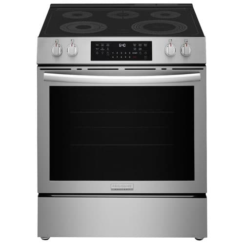 Frigidaire Gallery 30" 5.3 Cu.Ft. Fan Convection Slide-In Electric Air Fry Range (GCFE305CBF) -Stainless