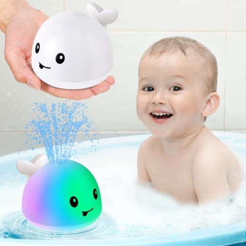 Boys’ and Girls’ Bathtub Toys, Luminous Whale Bathtub Toy – Holiday and Birthday Gifts