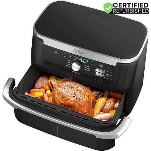 Refurbished (Excellent) - Ninja Foodi FlexBasket Air Fryer with 7-qt MegaZone, AD600CO