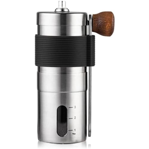 Professional coffee bean grinder, portable home coffee grinder, suitable for camping, travel, outdoor and indoor use, black.