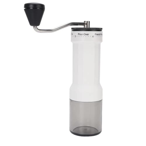 Portable hand-grinding coffee bean grinder High-efficiency portable hand-grinding coffee grinder [white - 40 gears external adjustment]