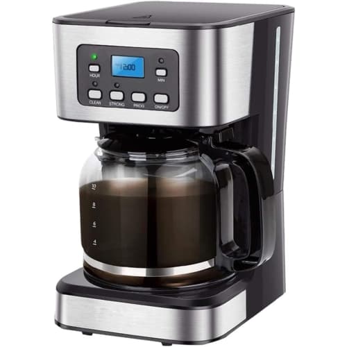 1.5L American drip coffee machine with keep warm and reserve function (color: black)