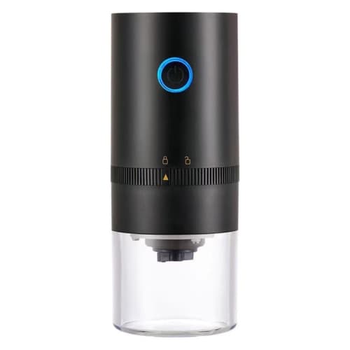 Portable Electric Coffee Grinder, Rechargeable Mini Coffee Grinder with Multiple Grind Settings, Adjustable Automatic Burr Coffee Bean Grinder, Black