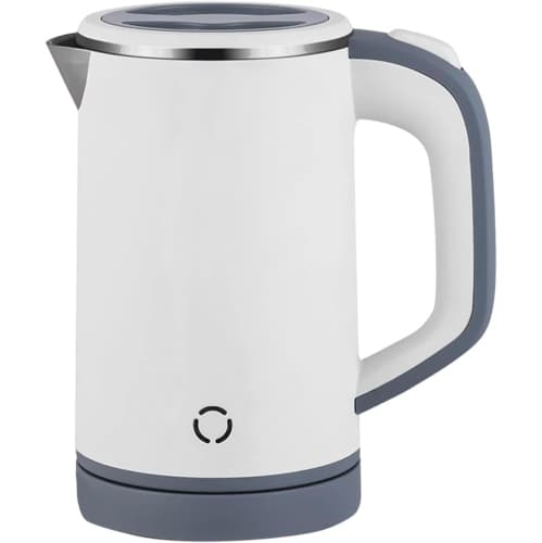Portable 0.8L Mini Electric Kettle – Stainless Steel, Double-Wall Insulation, BPA-Free & Anti-Dry Boil for Travel, Office & Home White