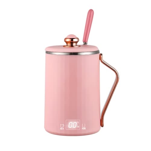 Multifunctional travel electric kettle - 450 ml, 300 watt fast boiling, 304 stainless steel, 4 temperature presets + LCD display, smart touch, with tea filter