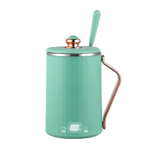 Multifunctional travel electric kettle - 450 ml, 300 watt fast boiling, 304 stainless steel, 4 temperature presets + LCD display, smart touch, with tea filter
