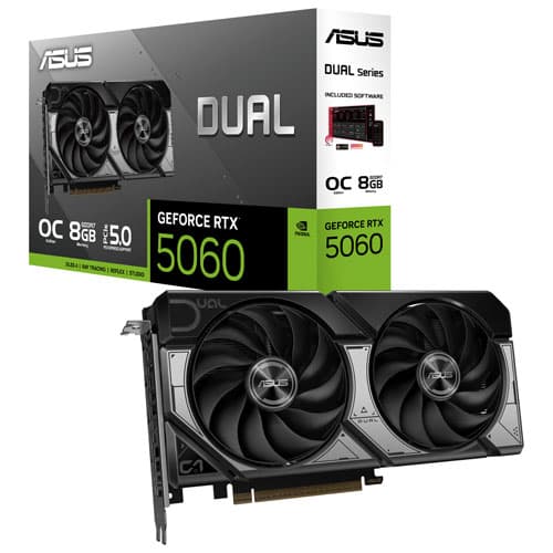 ASUS Dual GeForce RTX 5060 OC 8GB GDDR7 Video Card