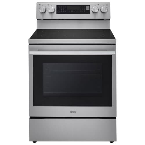 LG 30" 6.3 Cu. Ft. Smart Probake True Convection Freestanding Electric Range with Air Fry & InstaView (LREN6325XE) - Stainless Steel
