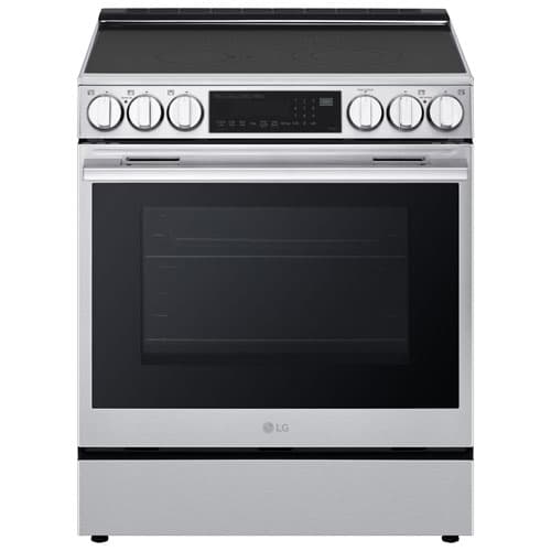 LG 30" 6.3 Cu. Ft. Smart Probake Convection Slide-In Electric Range with Air Fry and InstaView (LSEL6335XE) - Stainless Steel