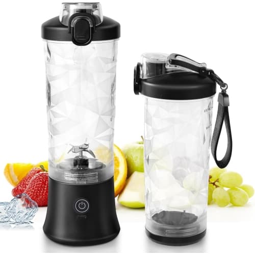 Small Portable Blender for Protein Shakes,Smoothie Blender for Kitchen with 600ml Mixer Bottle Shaker for Home Gym,Kitchen Juicer Machine for Fruit Vegetable