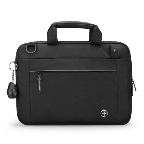 Swissdigital Bolligen 14" Laptop Sleeve Bag – USB Charging, Water-Repellent, Add-A-Bag System, Padded Protection, Travel