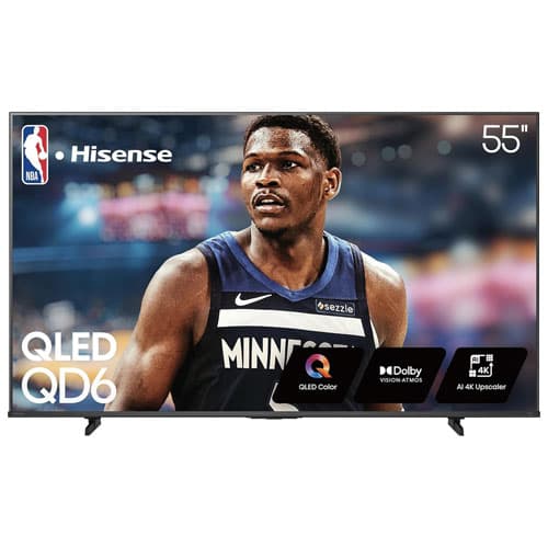 Hisense 55" QD6QF Series 4K UHD HDR QLED Dolby Atmos 4K AI Upscaler Fire TV Smart TV (55QD6QF) - 2025 - Great for Streaming & Gaming
