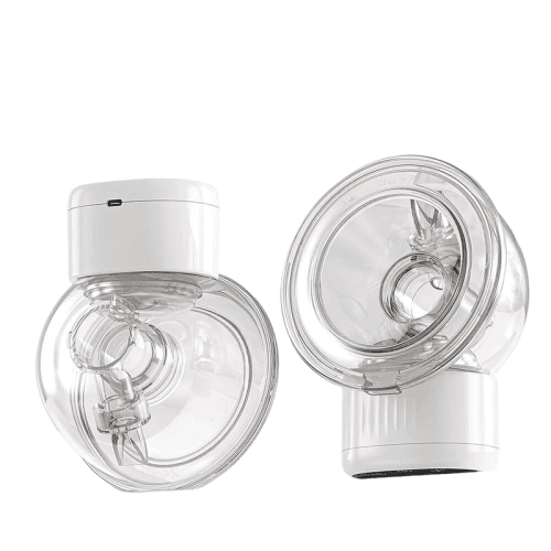 Electric Breast Pump Smart Wearable All-in-One Machine Silent Automatic Pumping Free Your Hands Portable Hands-free - White (2 pieces)