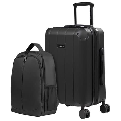 Bugatti New York 21.5" Hard Side Expandable Carry-On Luggage & Backpack - Forged Iron - Only at Best Buy