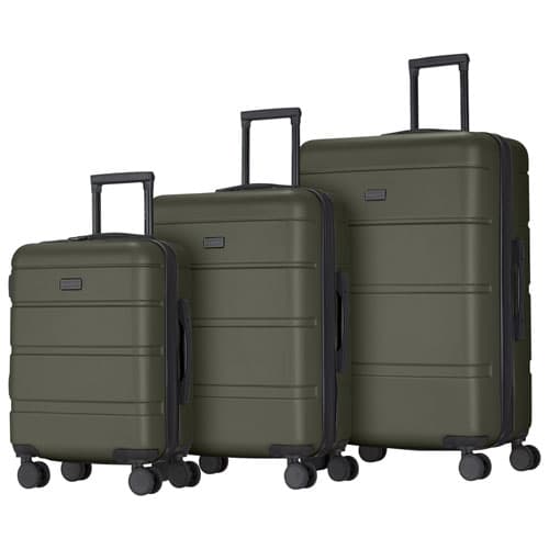 Bugatti Barcelona 3-Piece Hard Side Expandable Luggage Set - Khaki - Only at Best Buy