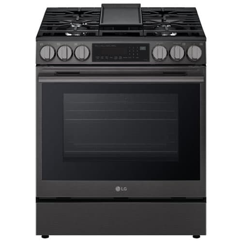LG 30" 6.3 Cu. Ft. True Convection 5-Burner Slide-In Gas Range (LSGL6335Z) - Black Stainless Steel