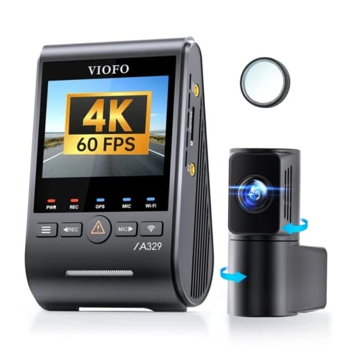 VIOFO A329S 2CH 4K UHD 60FPS Front and 2K QHD Rear Dash Cam with Dual Sony STARVIS 2, Wi-Fi 6, SSD Compatible