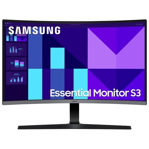 Open Box - Samsung 27" FHD 100Hz 4ms GTG Curved VA LED FreeSync Gaming Monitor (LS27D390GANXZA) - Black