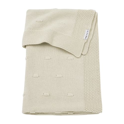 Knots crib bed blanket - Soft sand - 75x100cm