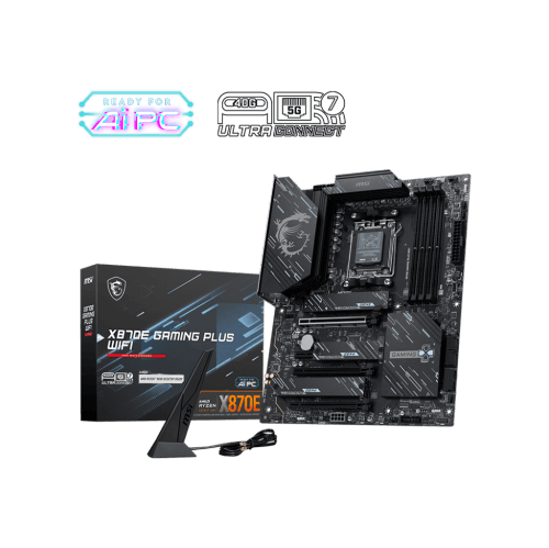 MSI X870E GAMING PLUS WIFI ATX AM5 DDR5 Motherboard for AMD Ryzen 9000 / 8000 / 7000 Series CPUs