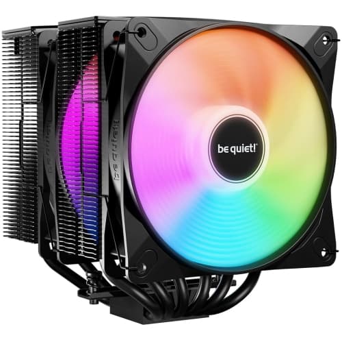 be quiet! Pure Rock Pro 3 LX CPU Air Cooler |6 High Performance 6mm Heat Pipes w/HDT Tech|120mm Quiet ARGB PWM Fan|AMD:AM4 AM5/Intel LGA 1851/1700/1200/1150/1151/1155|Black | BK043