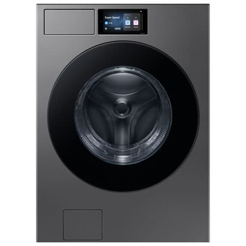 Samsung Bespoke 6.1 Cu. Ft. High Efficiency AI Front Load Steam Washer - Energy Star (WF90F53ADSA5) - Dark Steel