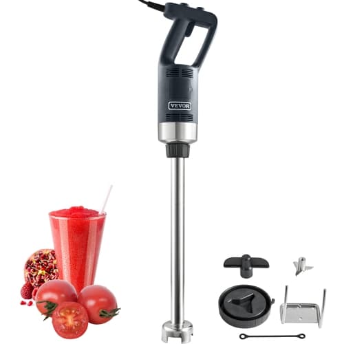 VEVOR 750W 20" Commercial Immersion Blender, Heavy Duty Hand Mixer, Variable Speed Kitchen Stick Mixer with 304 Stainless Steel Blade, Multi-Purpose Portable Mixer for Soup