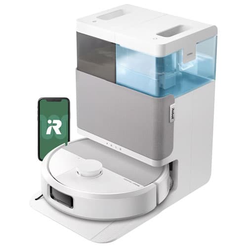 iRobot Roomba Plus 505 Combo Robot Vacuum & Mop for Multi-Surface with AutoWash Auto-Empty Dock, LiDAR, 120 min - White