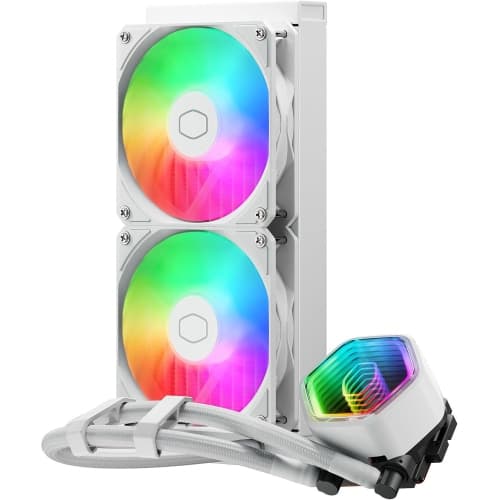 Cooler Master MasterLiquid 240L Core II ARGB CPU AIO Liquid Cooler (White) (MLW-D24M-A18PA-RW)